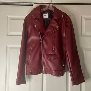 Zara Faux Leather Moto Jacket
